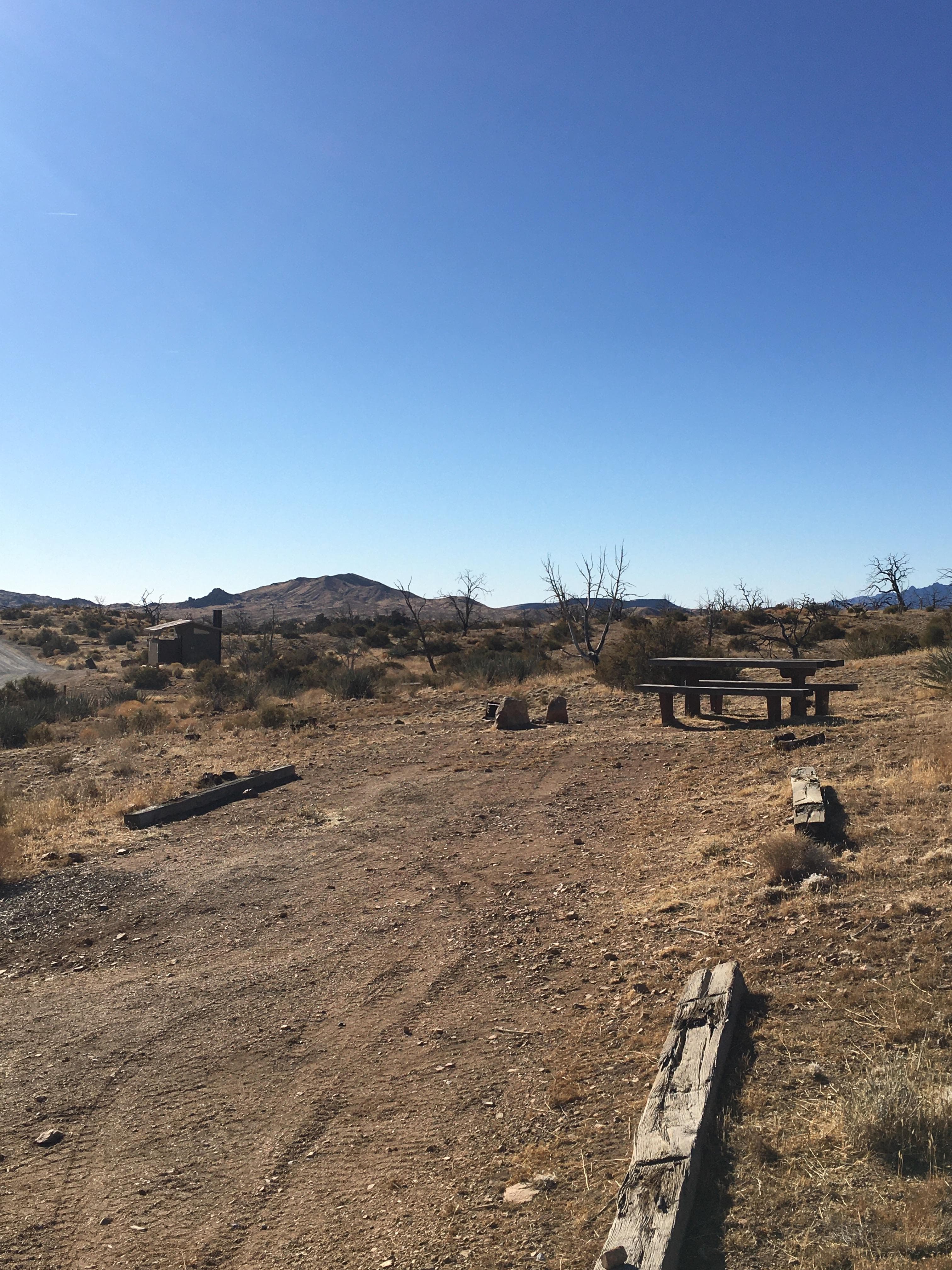 Campgsite with fire damage