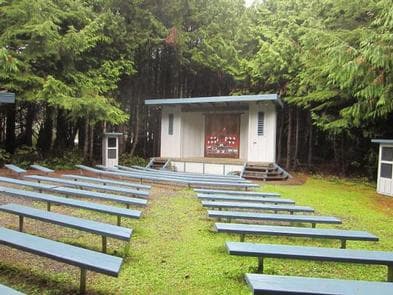 Amphitheatre with seating at Kalaloch Campground