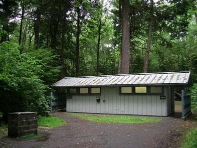 Bathroom and water pedestal at Kalaloch Campground