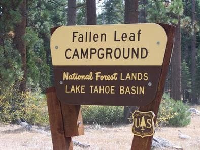 Entrance sign to the campground