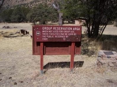 Group reservation area sign
