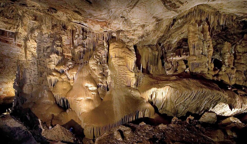 Formations inside the Big Room at Kartchner Caverns