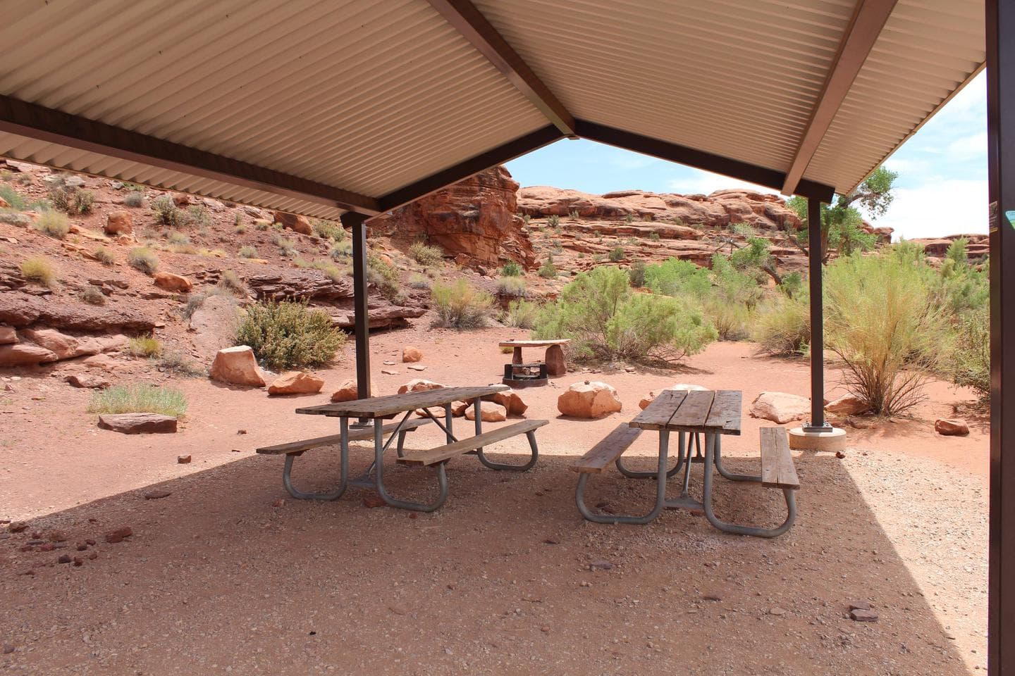 A photo of the Indian Creek Falls Group Site shelter