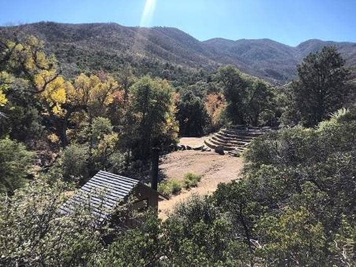 Kellner Group Site nestled at the base of the mountains