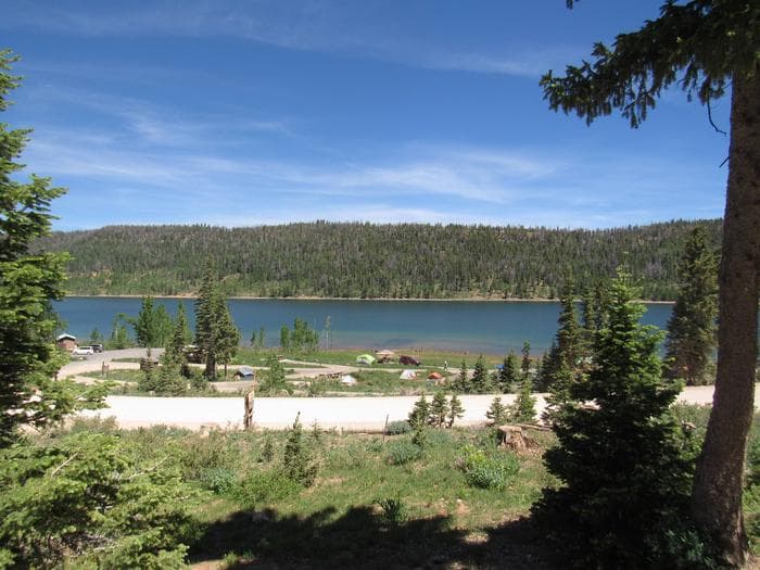 View of Navajo lake from the south side of the campground