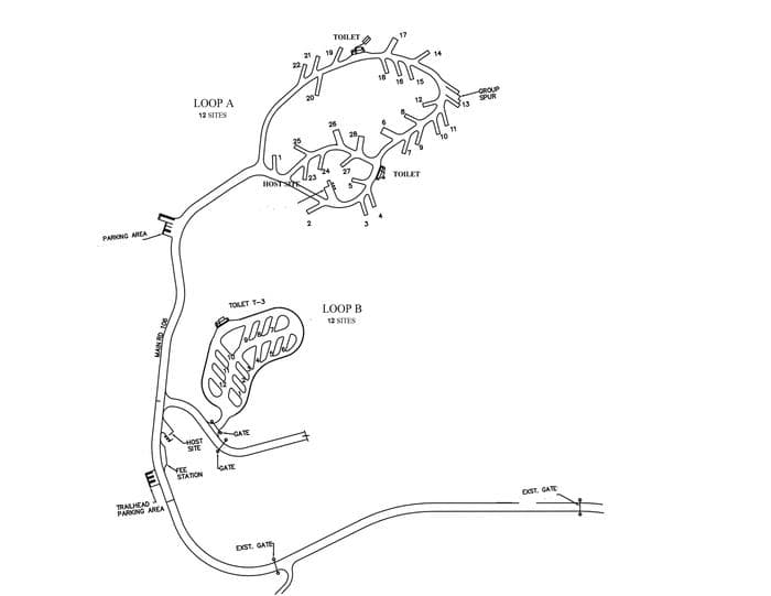 Potato Patch Campsite map