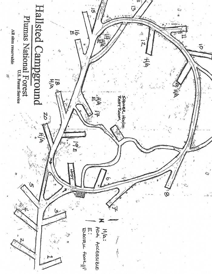 Map of Hallsted Campground