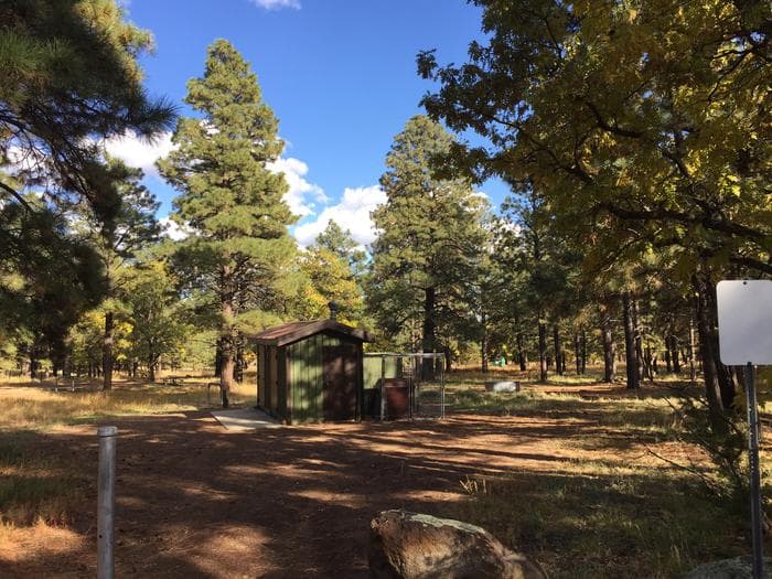 Little Elden Springs Horse Camp restroom building.