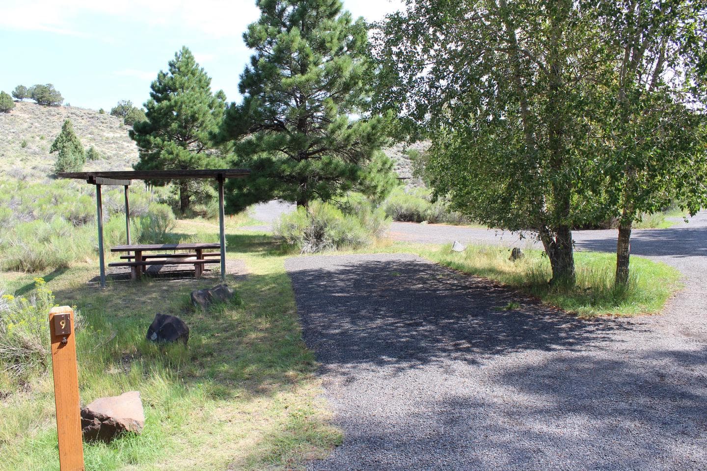 Campsites with pergolas