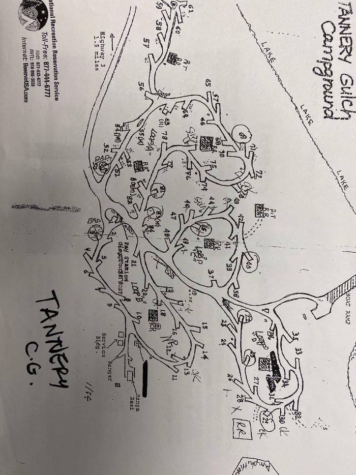 Map of Tannery Gulch
