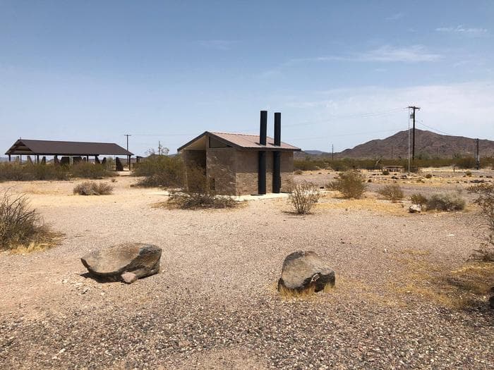 Alternate view of vault toilet building