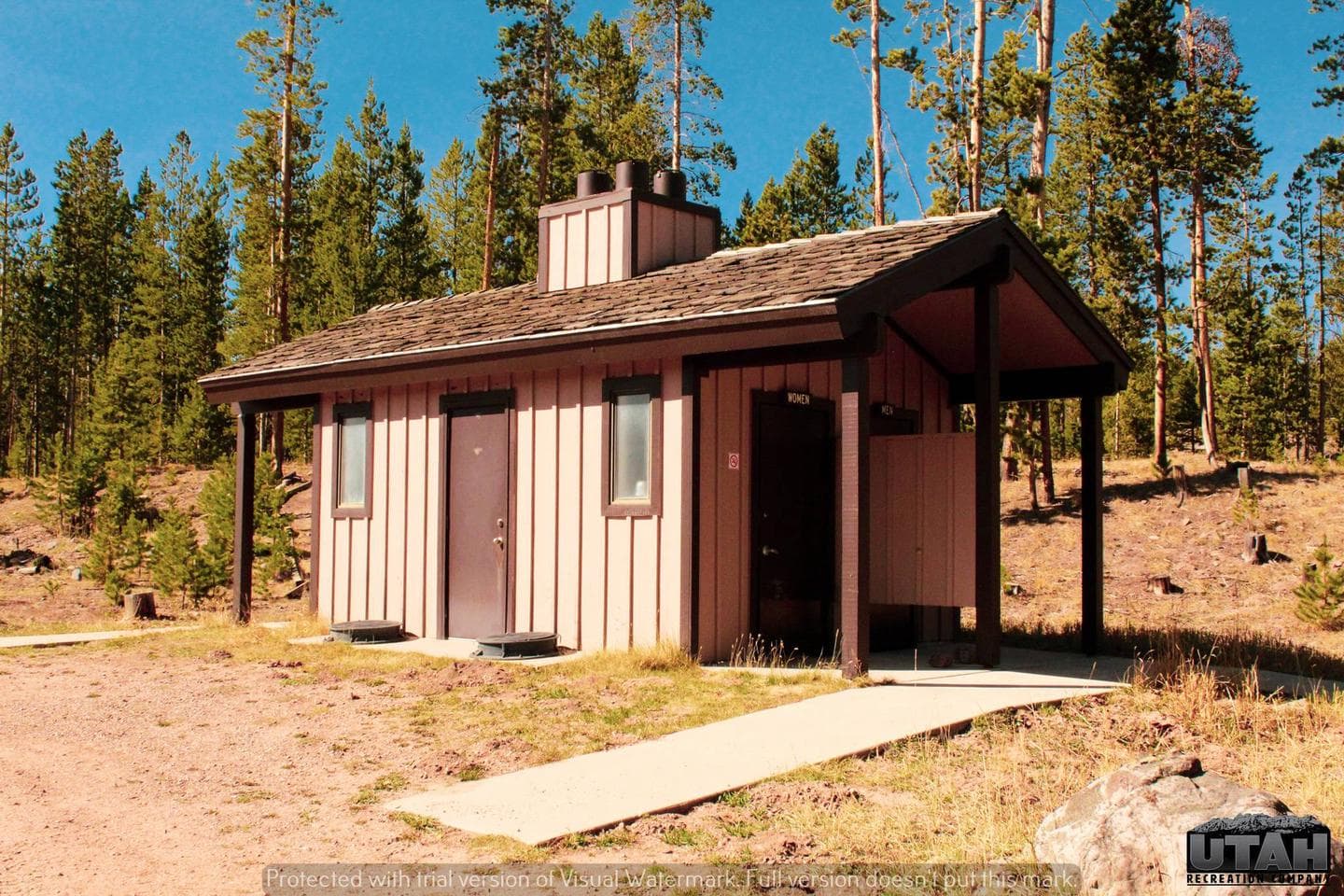 Bridger Lake Campground vault restroom