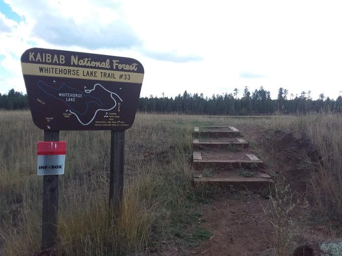 Start of a trail with map