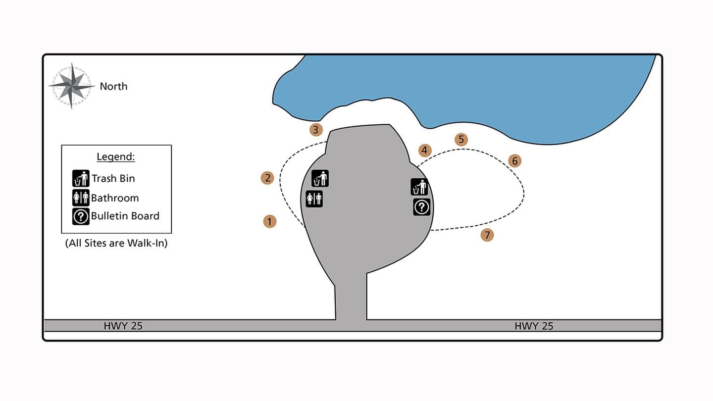Cloverleaf Campground Site Map