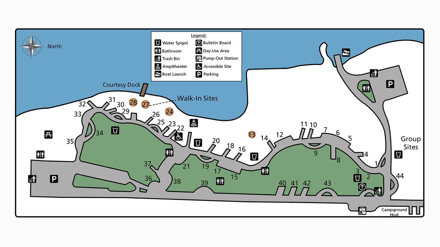 Evans Campground Map
