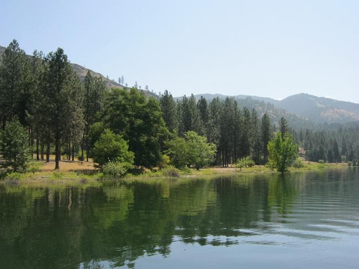 View from water to Gifford Campground.