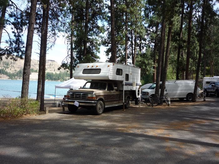 Sites 1 & 2 with the river in the background.