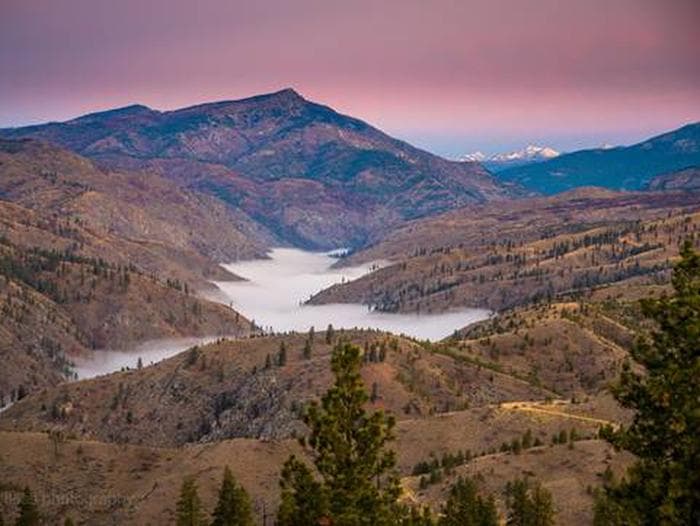 Looking up valley from the lookout.