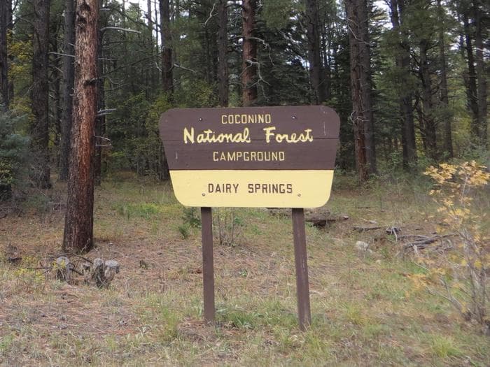 Dairy Springs entrance sign.