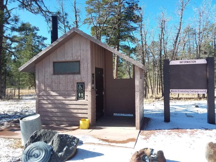 Rock Crossing Campground: restrooms on site with water source nearby