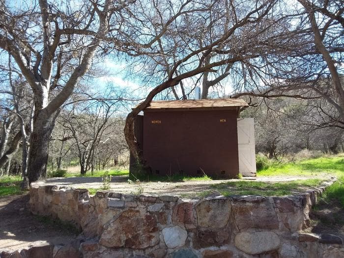 On-site vault toilets.