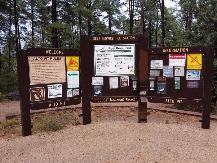 Alto pit area info kiosk