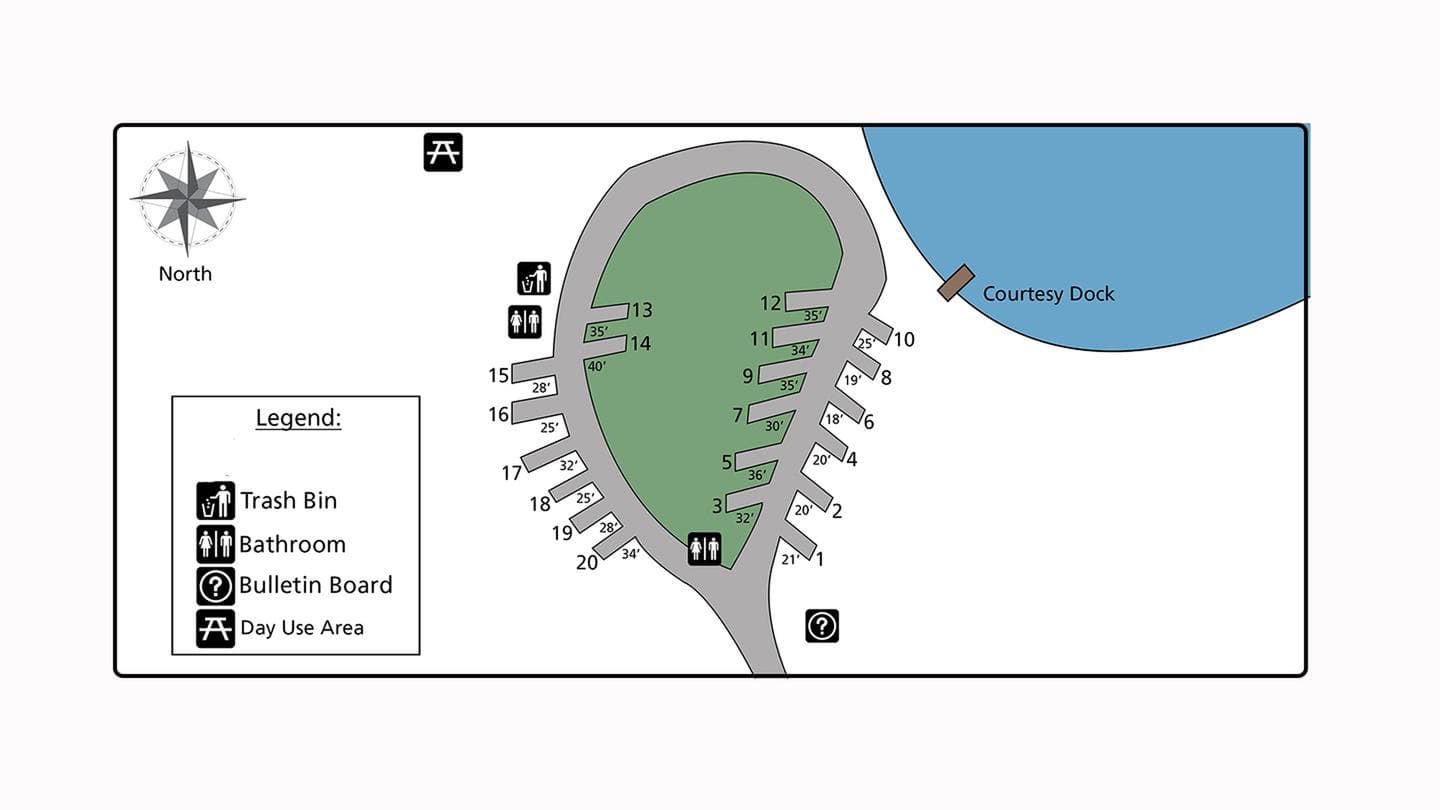 Hawk Creek CG Site Map
