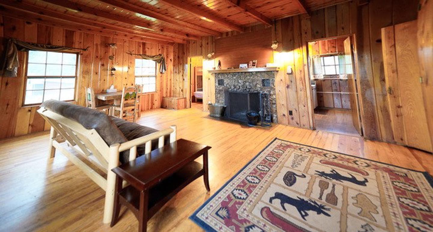 Living room at Caldwell Cabin