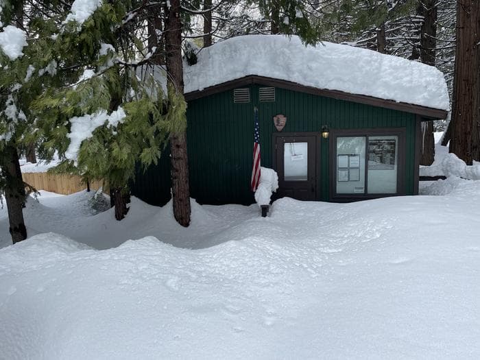 Front of campground reservation office