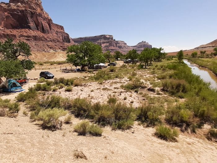 Campground along river