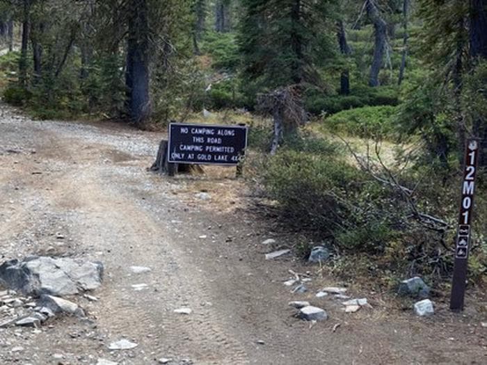 Camping not allowed along Gold Lake 4X4 Road.