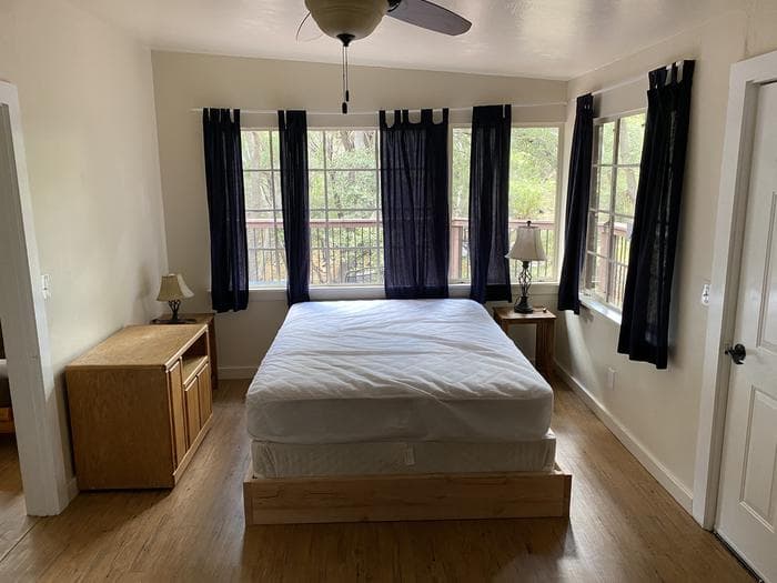 Back bedroom with access to the deck.