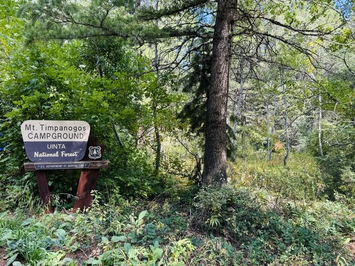 Campground sign