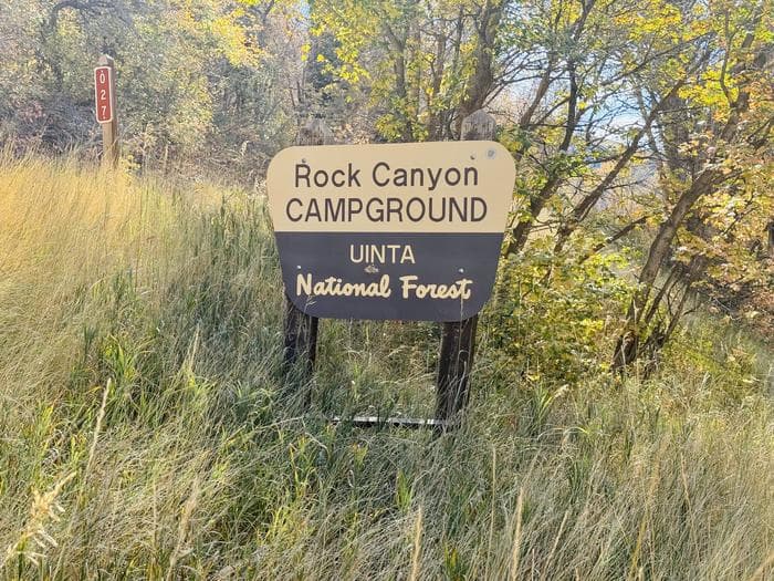 Campground sign